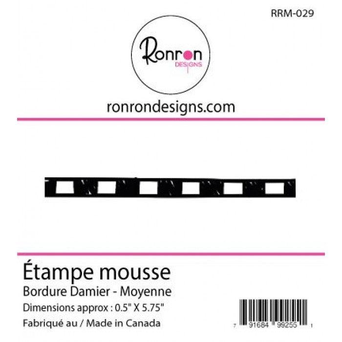 Étampe De Mousse: Bordure Damier - Moyenne