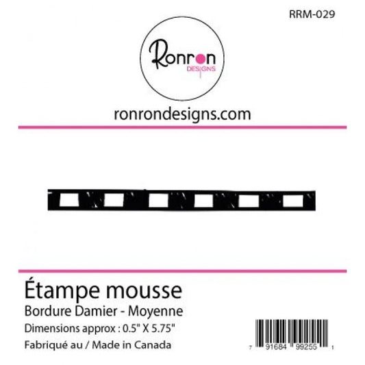 Étampe De Mousse: Bordure Damier - Moyenne