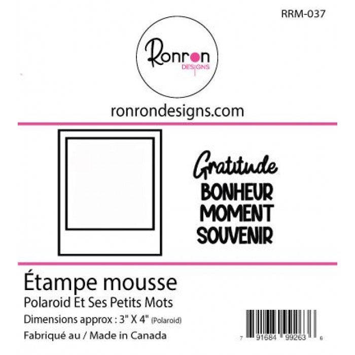 Étampe De Mousse: Polaroid Et Ses Petits Mots