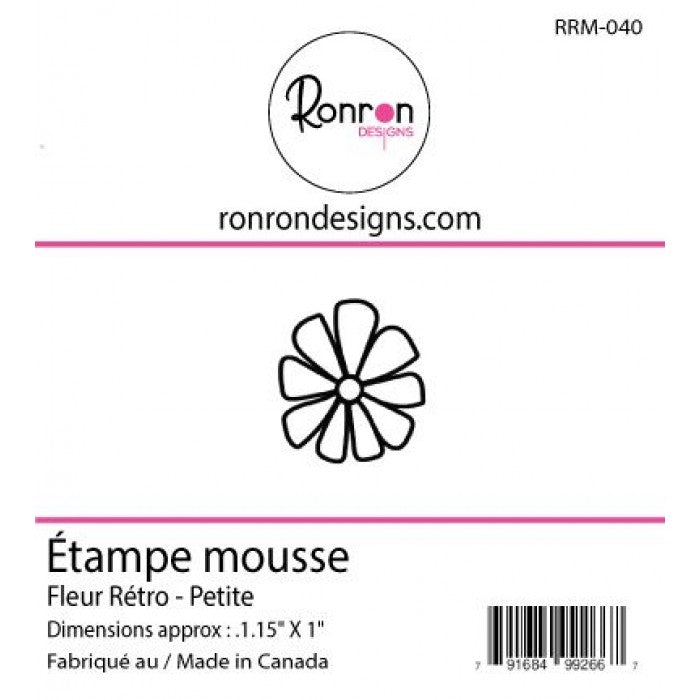 Étampe De Mousse: Fleur Rétro - Petite
