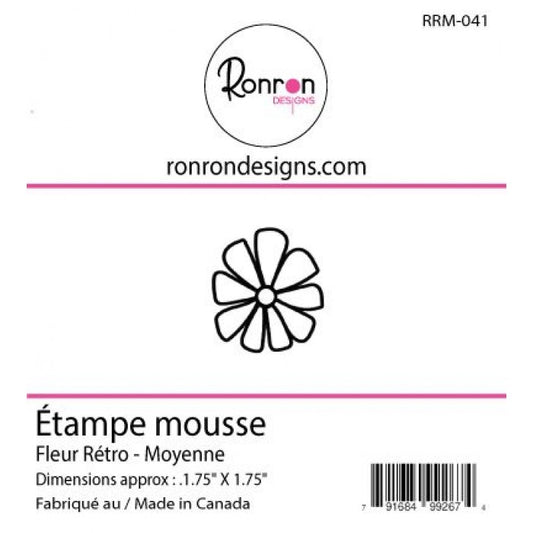 Étampe De Mousse: Fleur Rétro - Moyenne