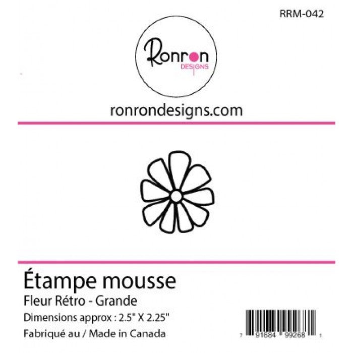 Étampe De Mousse: Fleur Rétro - Grande