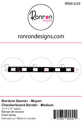 Étampe De Mousse: Bordure Damier - Moyen