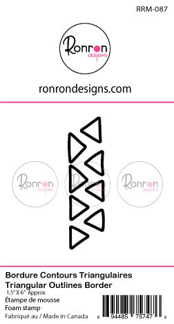 Étampe De Mousse: Bordure Contours Triangulaires Moyen
