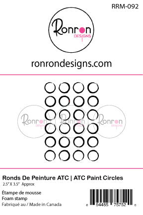 Étampe De Mousse: Ronds De Peinture ATC