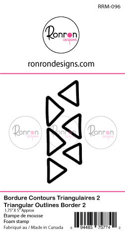 Étampe De Mousse: Bordure Contours Triangulaires 2 Grand