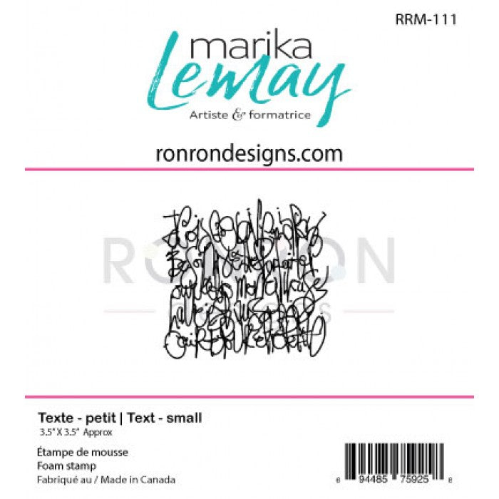 Étampe De Mousse: Marika Lemay - Texte - petit