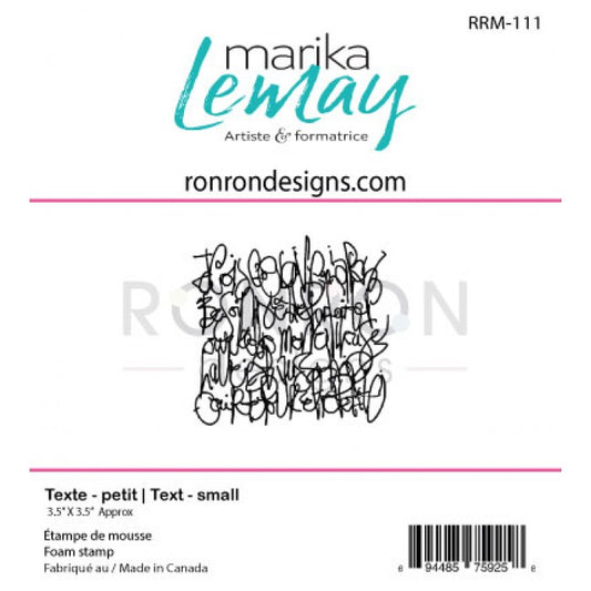 Étampe De Mousse: Marika Lemay - Texte - petit