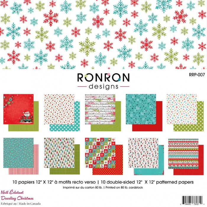 Ronron Designs Noël Éclatant  Papiers À Motifs 12X12