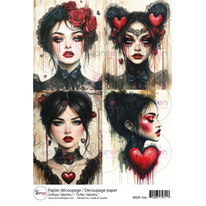 Papier De Riz: Gothique Valentine 1