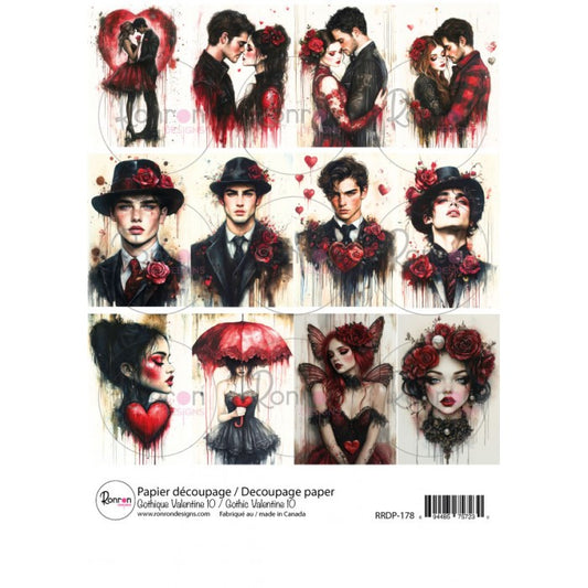 Papier De Riz: Gothique Valentine 10